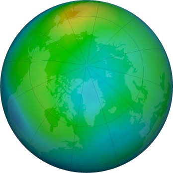 Arctic ozone map for 2017-11